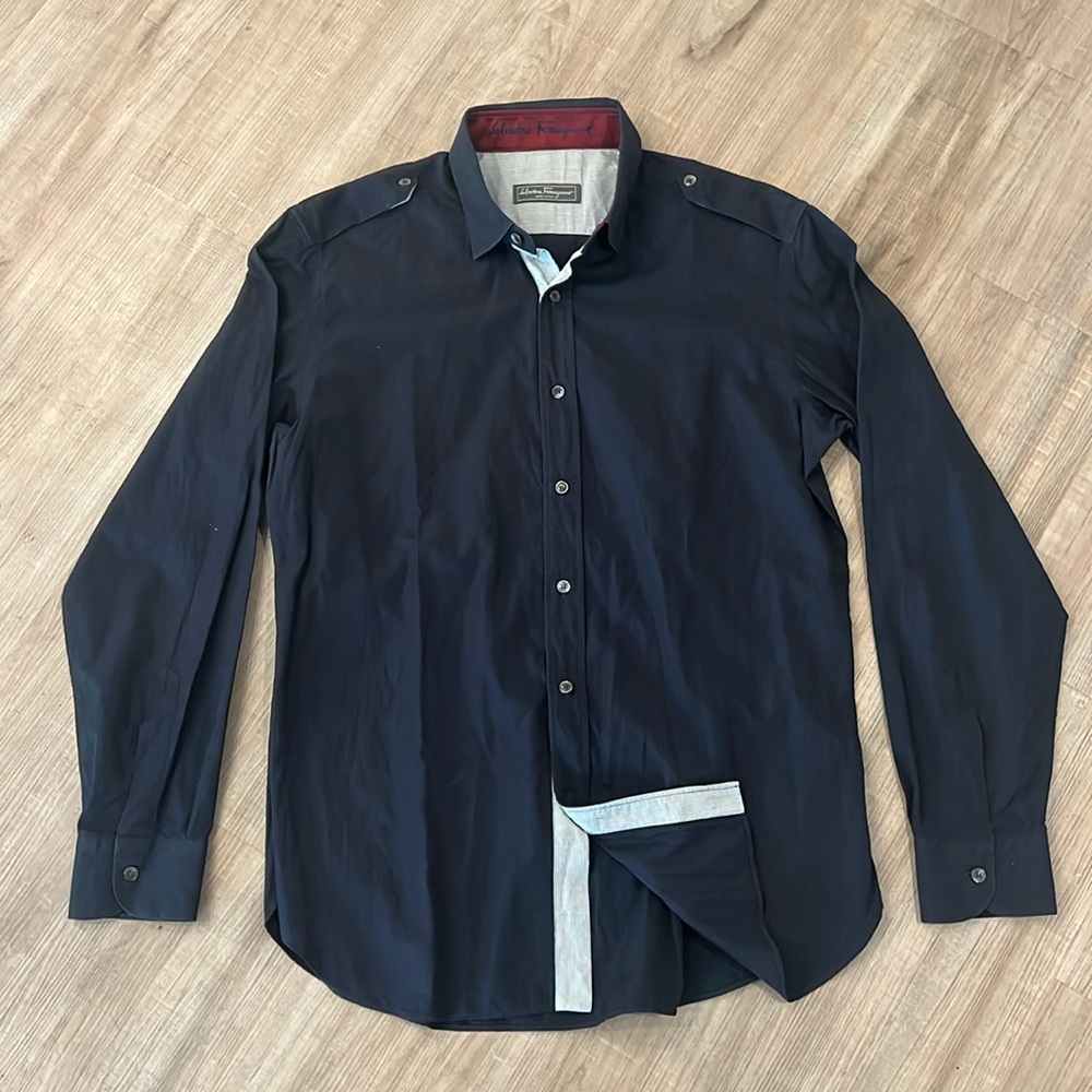 Ferragamo Button Down Shirt Size Large